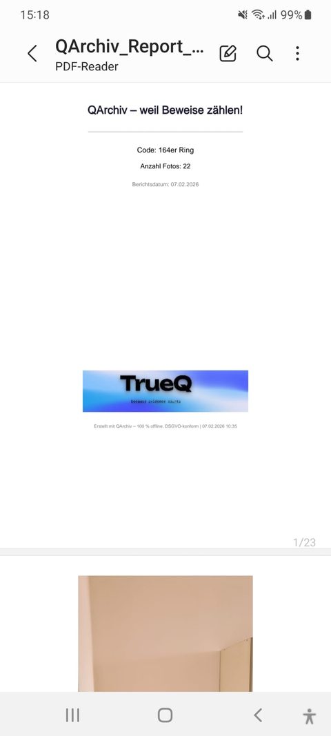 PDF-Bericht mit TrueQ-Branding